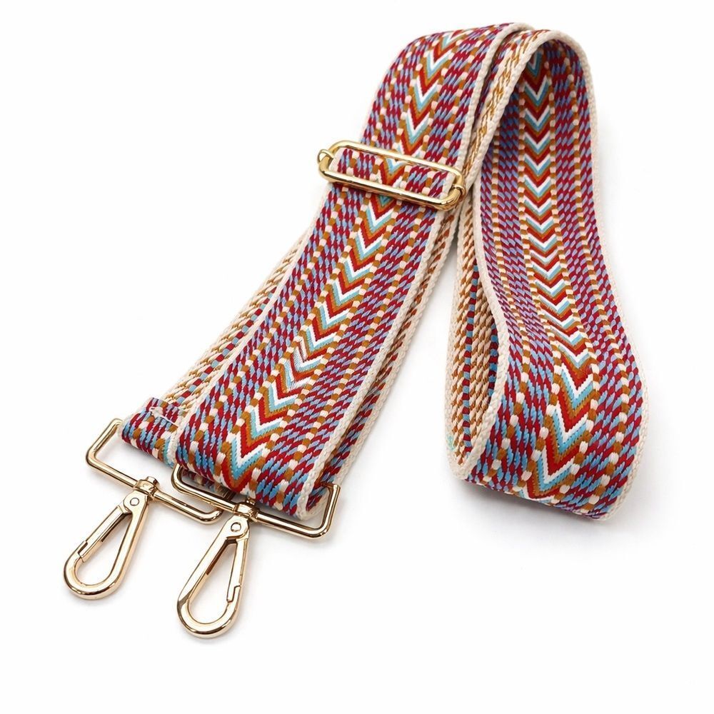 Source Unknown Multicolor Chevron Bag Strap